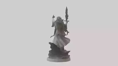 3D model Rise of the Unbound statue model VR / AR / low-poly