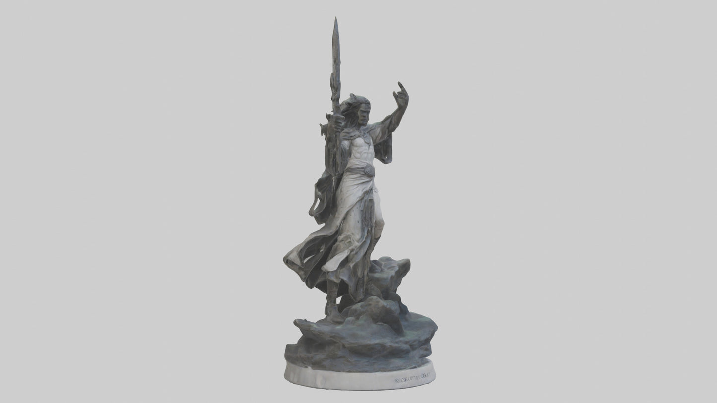 3D model Rise of the Unbound statue model VR / AR / low-poly