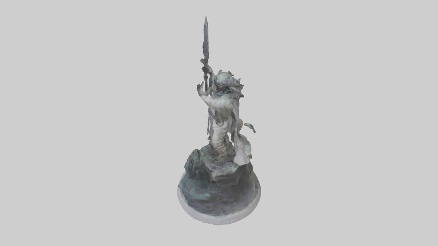 3D model Rise of the Unbound statue model VR / AR / low-poly