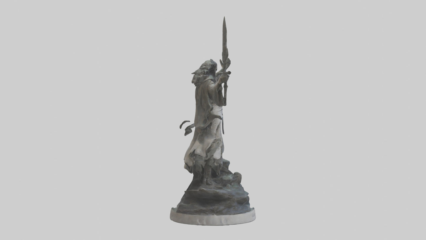 3D model Rise of the Unbound statue model VR / AR / low-poly