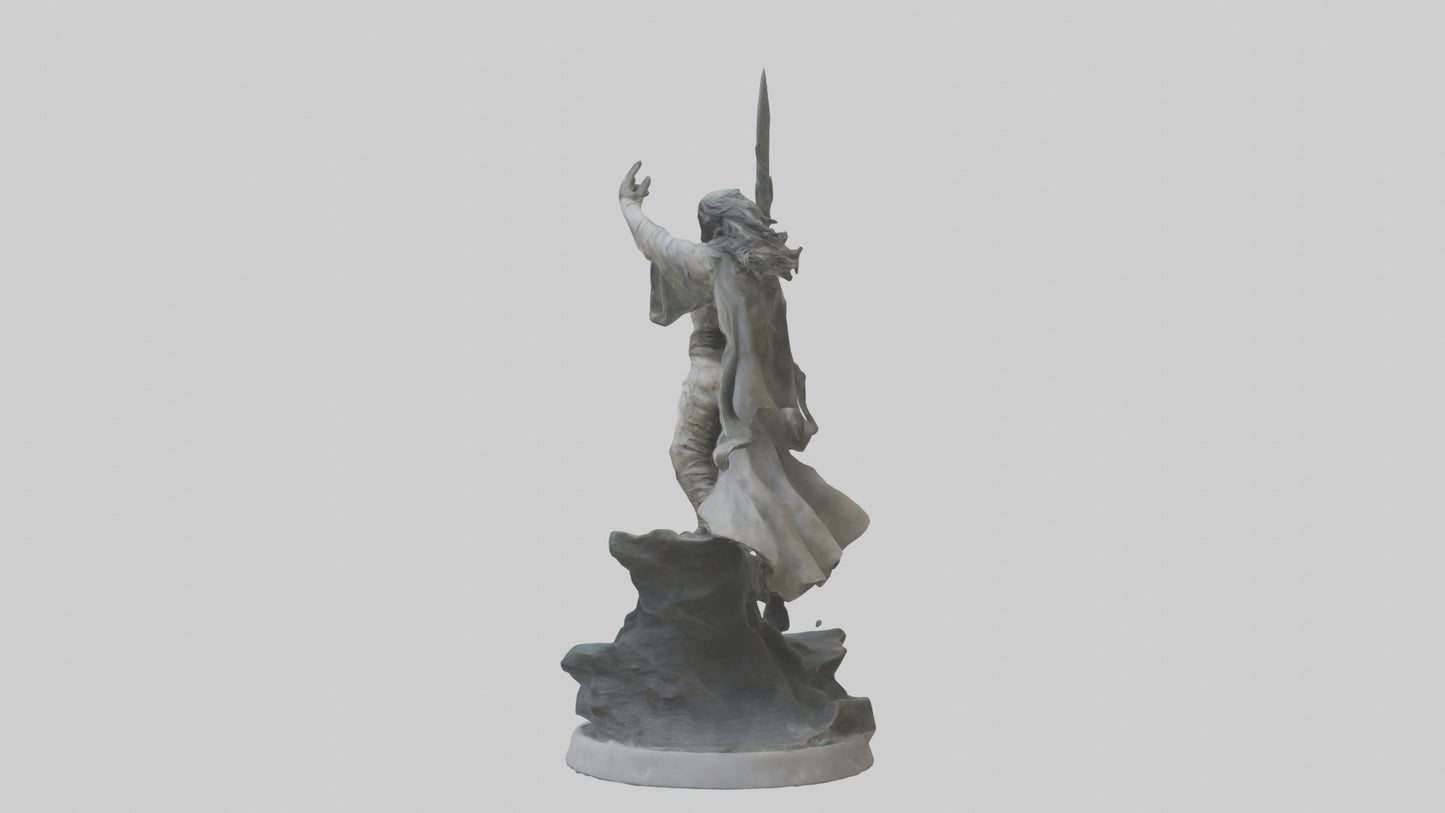 3D model Rise of the Unbound statue model VR / AR / low-poly