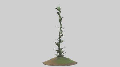 Rising Plant Sculpture model VR / AR / low-poly
