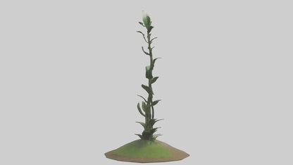 Rising Plant Sculpture model VR / AR / low-poly