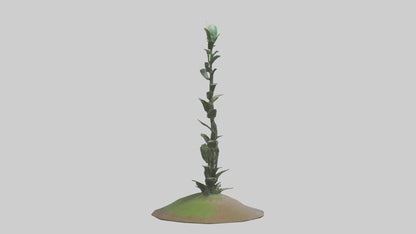 Rising Plant Sculpture model VR / AR / low-poly