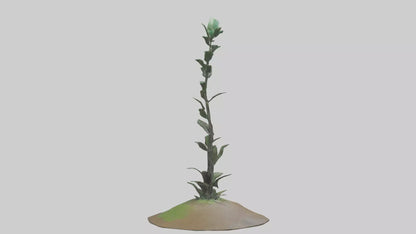 Rising Plant Sculpture model VR / AR / low-poly