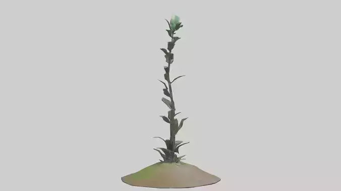 Rising Plant Sculpture model VR / AR / low-poly