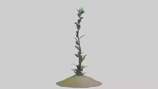 Rising Plant Sculpture model VR / AR / low-poly