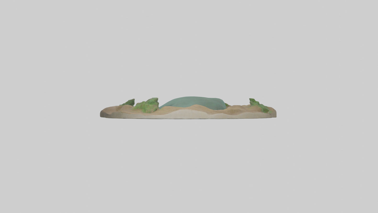 River Bank Sculpture model VR / AR / low-poly