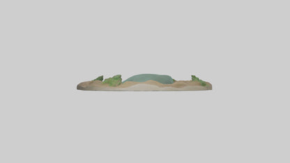 River Bank Sculpture model VR / AR / low-poly
