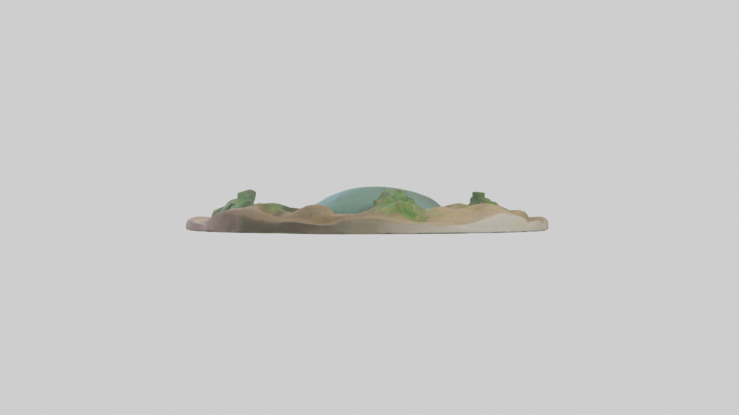 River Bank Sculpture model VR / AR / low-poly