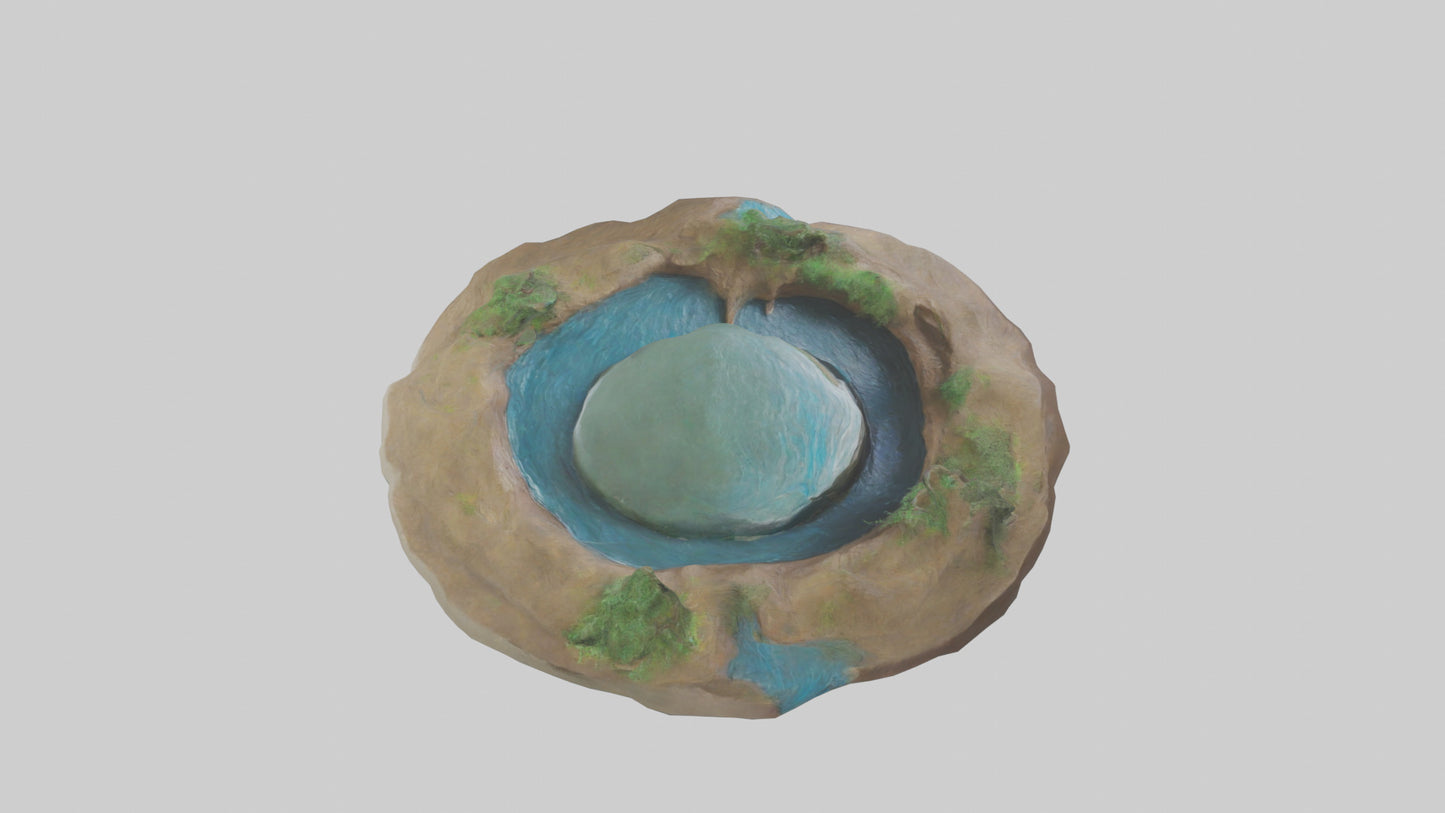 River Bank Sculpture model VR / AR / low-poly