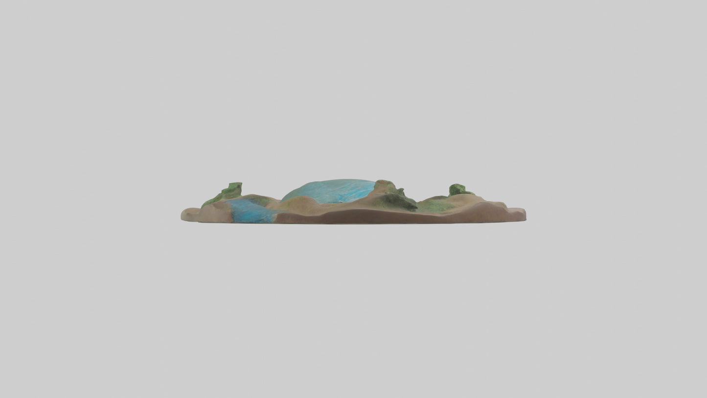 River Bank Sculpture model VR / AR / low-poly