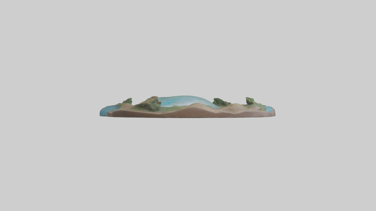 River Bank Sculpture model VR / AR / low-poly