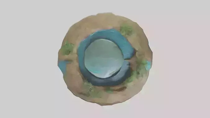 River Bank Sculpture model VR / AR / low-poly