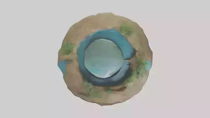 River Bank Sculpture model VR / AR / low-poly