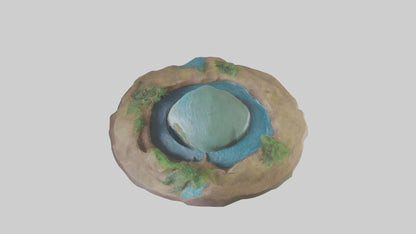 River Bank Sculpture model VR / AR / low-poly