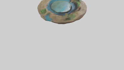 River Bank Sculpture model VR / AR / low-poly