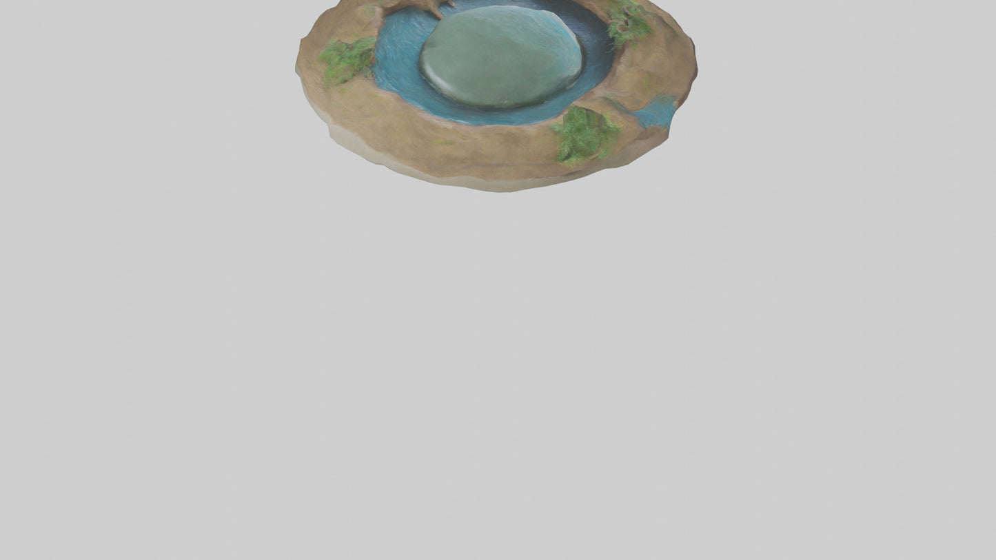 River Bank Sculpture model VR / AR / low-poly