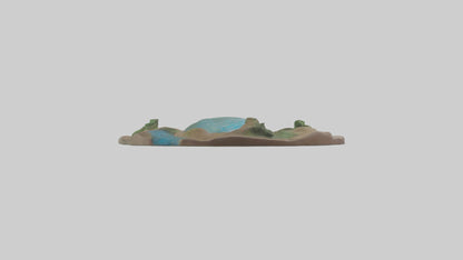 River Bank Sculpture model VR / AR / low-poly