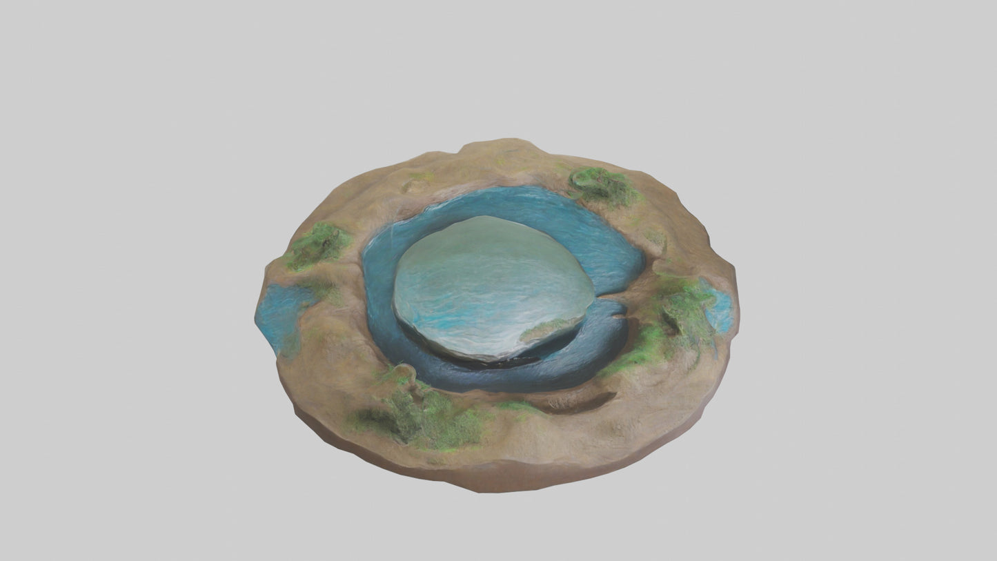 River Bank Sculpture model VR / AR / low-poly