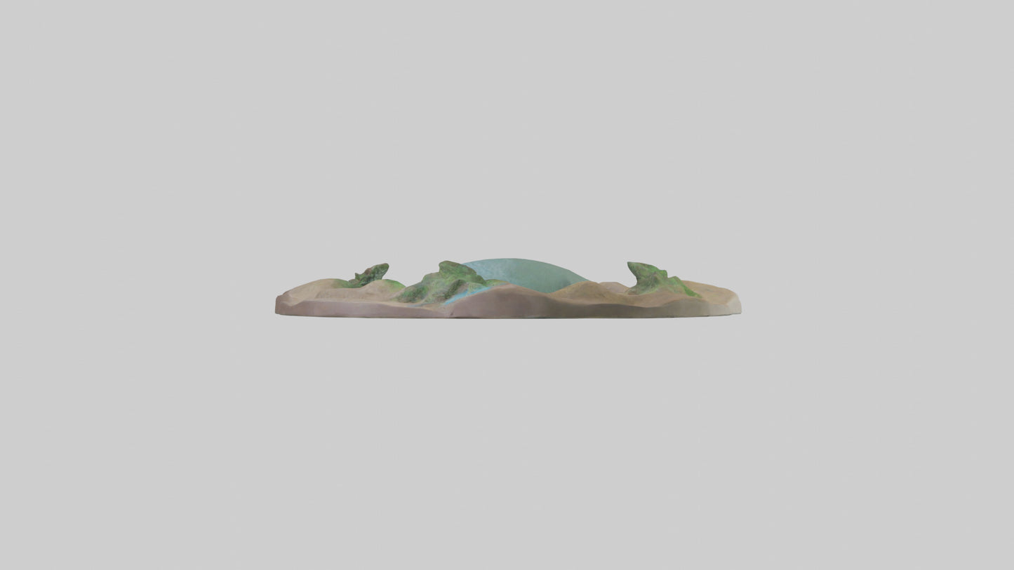 River Bank Sculpture model VR / AR / low-poly