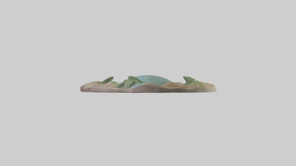 River Bank Sculpture model VR / AR / low-poly