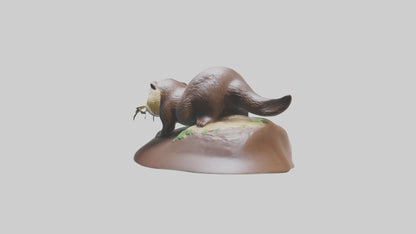 River Otter sliding model VR / AR / low-poly