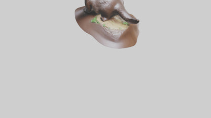 River Otter sliding model VR / AR / low-poly