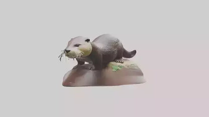 River Otter sliding model VR / AR / low-poly