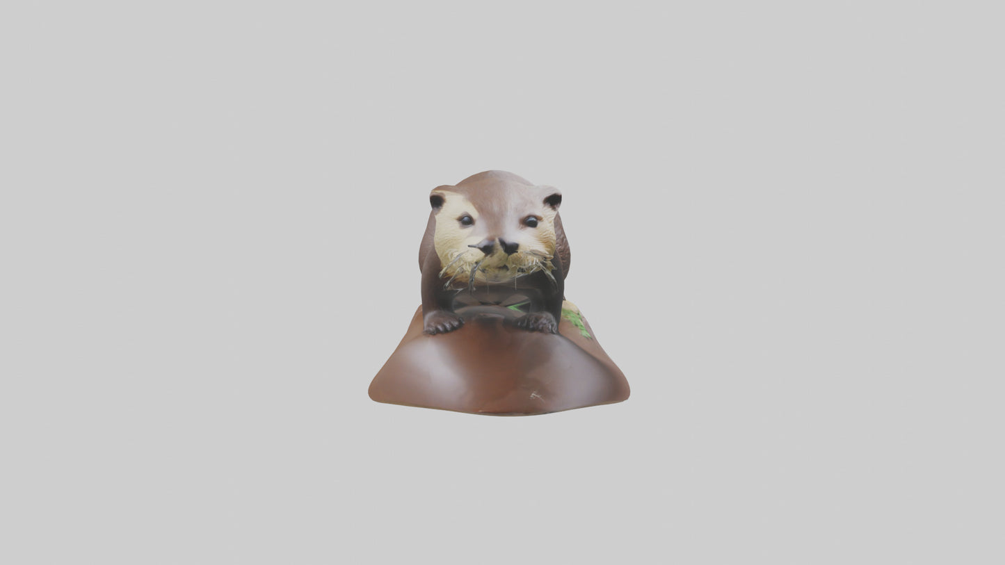 River Otter sliding model VR / AR / low-poly
