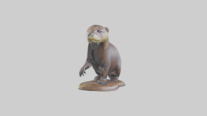 River Otter statue model VR / AR / low-poly