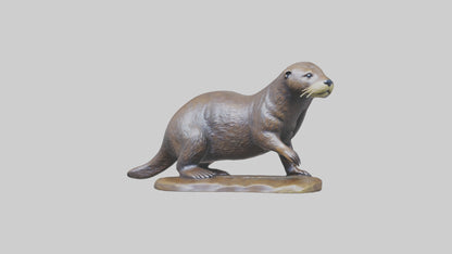 River Otter statue model VR / AR / low-poly