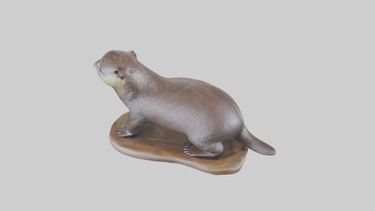 River Otter statue model VR / AR / low-poly