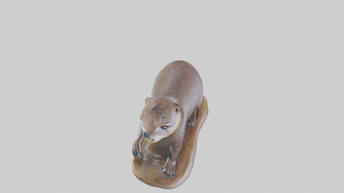 River Otter statue model VR / AR / low-poly