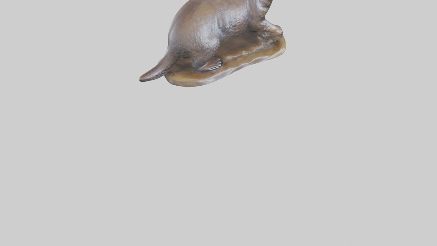 River Otter statue model VR / AR / low-poly