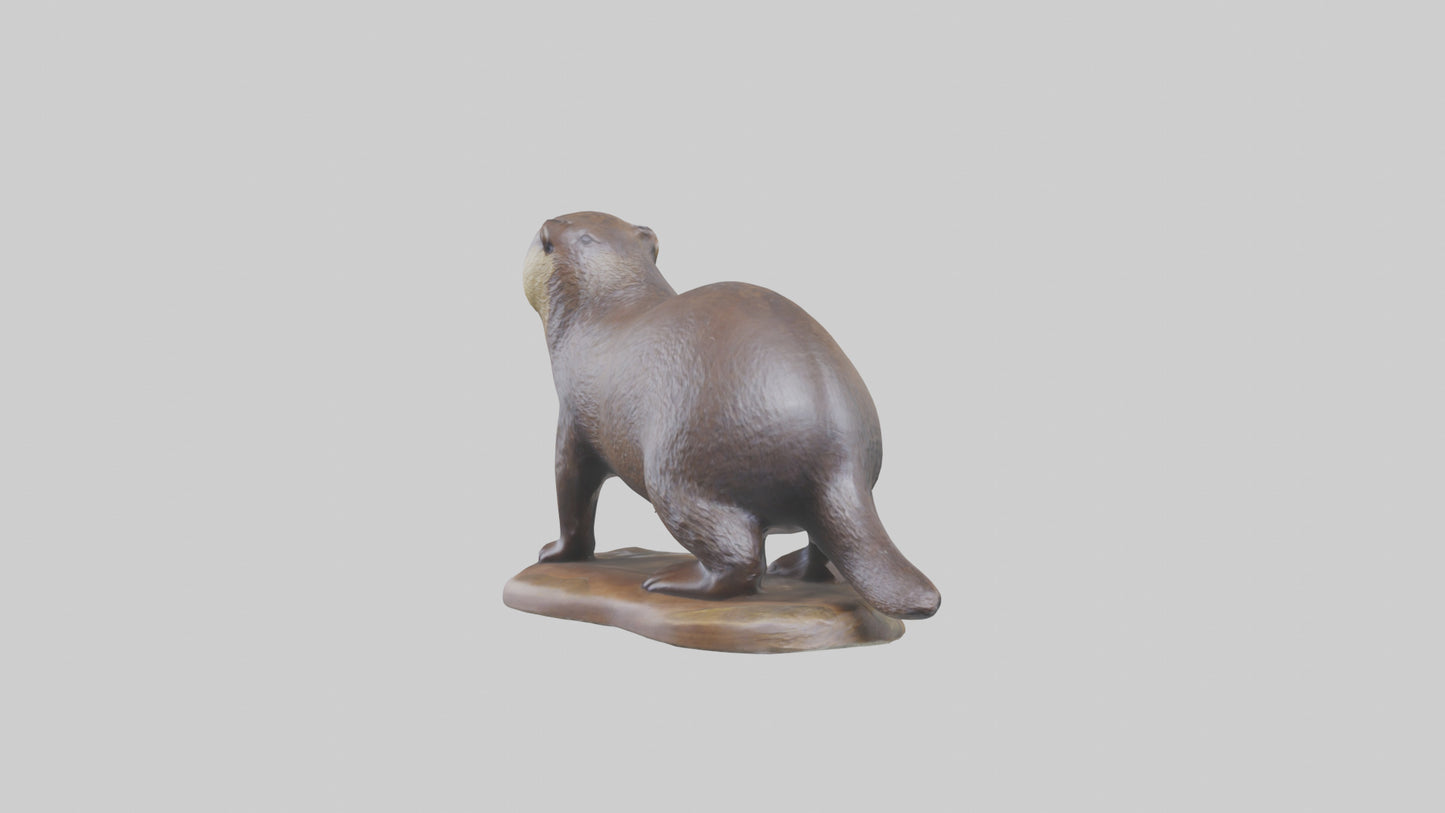 River Otter statue model VR / AR / low-poly