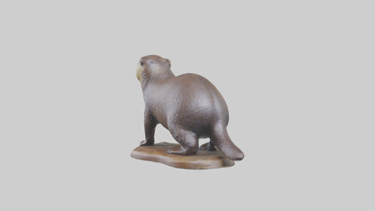 River Otter statue model VR / AR / low-poly