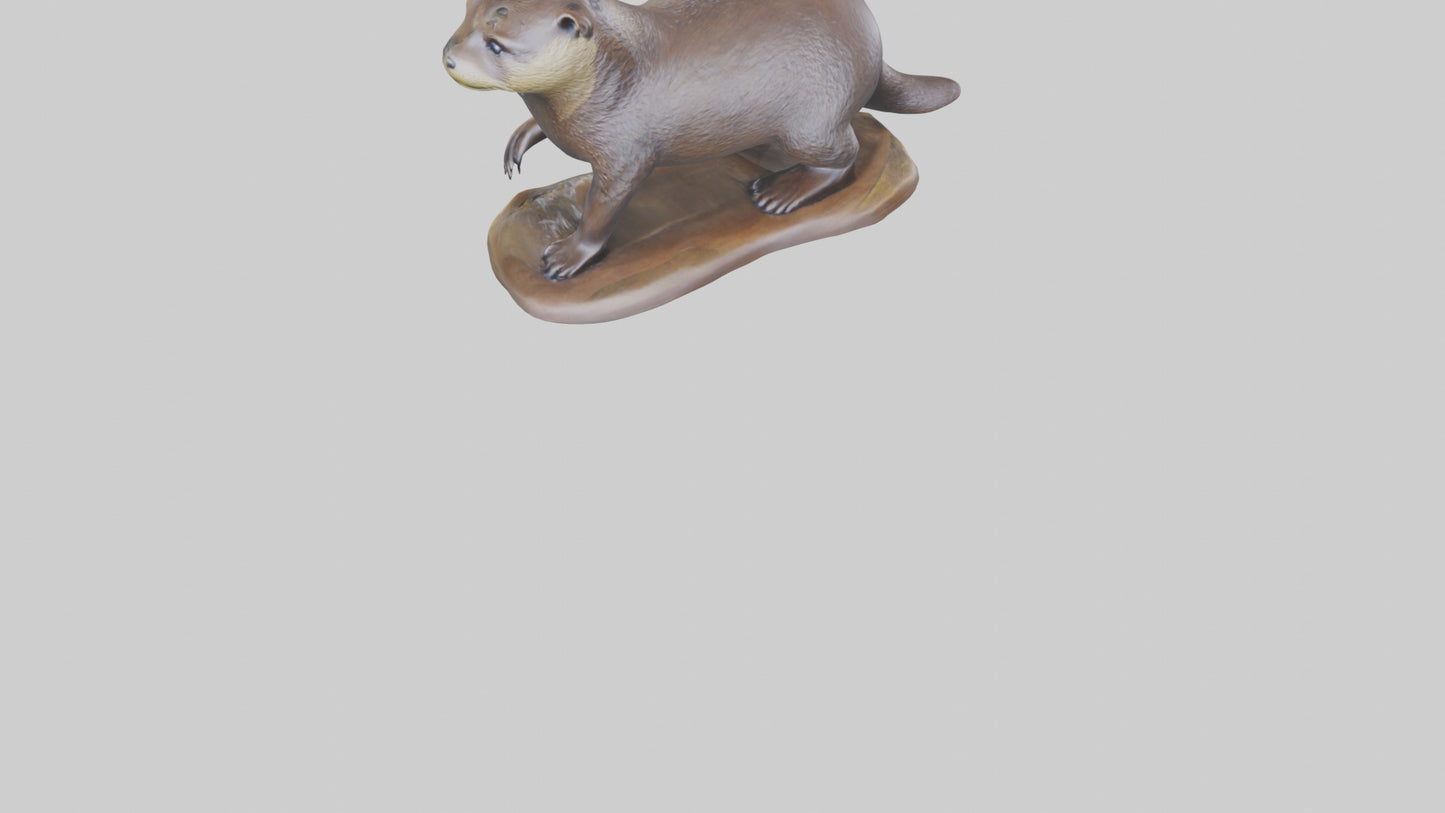 River Otter statue model VR / AR / low-poly
