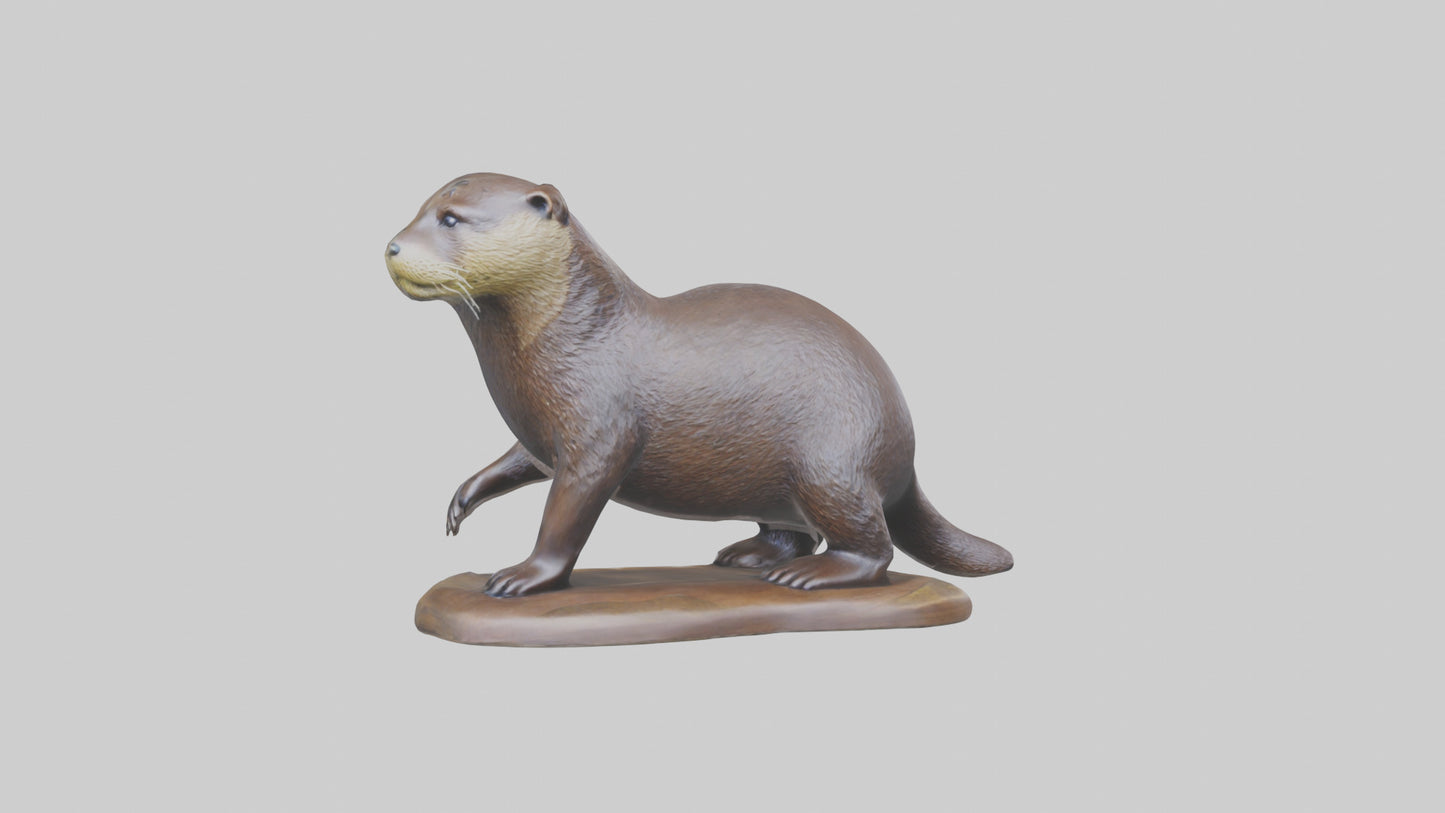 River Otter statue model VR / AR / low-poly