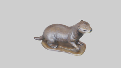 River Otter statue model VR / AR / low-poly
