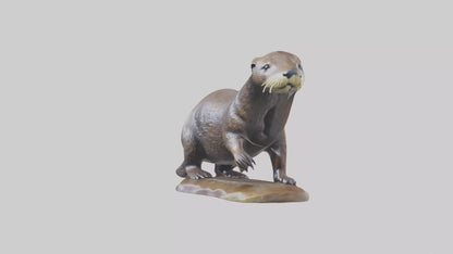 River Otter statue model VR / AR / low-poly