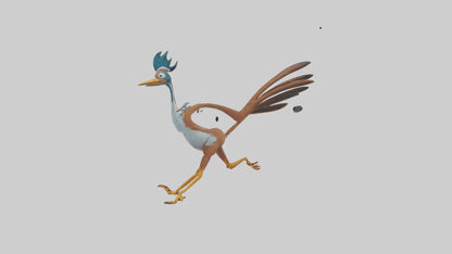 3D model Roadrunner running model VR / AR / low-poly
