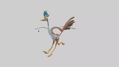 3D model Roadrunner running model VR / AR / low-poly