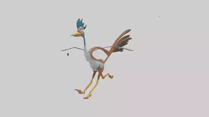 3D model Roadrunner running model VR / AR / low-poly