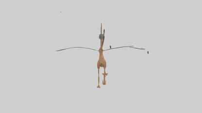 3D model Roadrunner running model VR / AR / low-poly