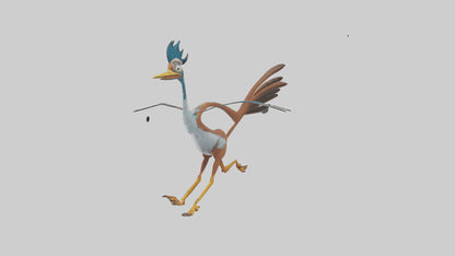3D model Roadrunner running model VR / AR / low-poly