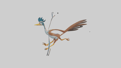 3D model Roadrunner running model VR / AR / low-poly