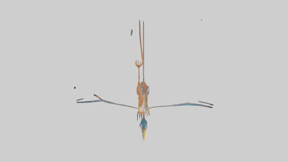 3D model Roadrunner running model VR / AR / low-poly