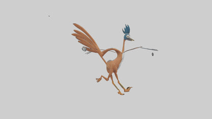 3D model Roadrunner running model VR / AR / low-poly