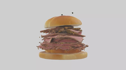 3D model Roast beef sandwich model VR / AR / low-poly